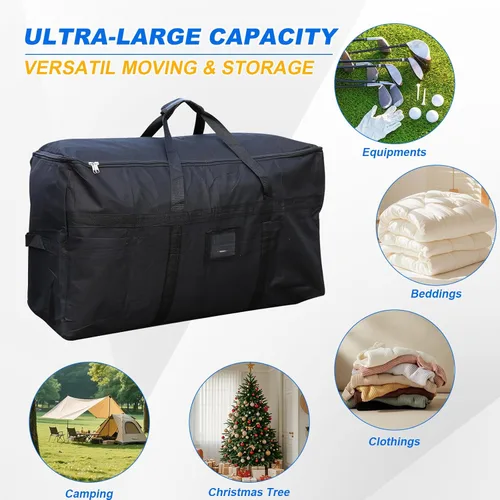 Miniatura 4 de Bolsas de mudanza grandes, bolsa de almacenamiento para árbol de Navidad de 4 pies con cremallera fuerte y asas cómodas, bolsas de almacenamiento