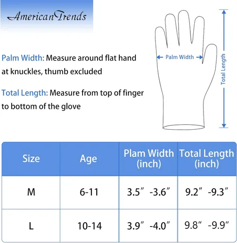 Miniatura 7 de American Trends Kids Waterproof Winter Gloves with Zip Pocket Snow Ski Gloves Boys Girls Toddler Touchscreen Snowboard Gloves