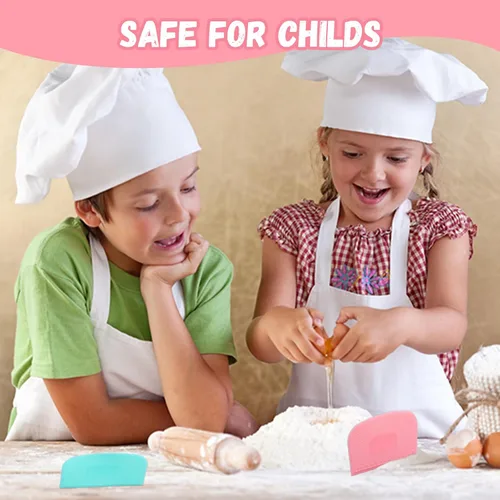 Miniatura 6 de Uiifan 24 piezas de raspador de banco de plástico con báscula flexible para pasteles, cortador de tartas, espátula de masa de pizza, herramienta