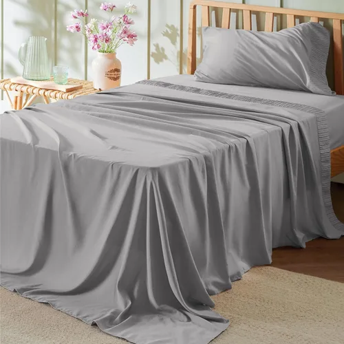 Miniatura 54 de Bedsure Sábanas de tamaño King – Sábanas suaves para cama de tamaño King, 4 piezas de hotel de lujo verde menta, juego de sábanas refrescantes de 11