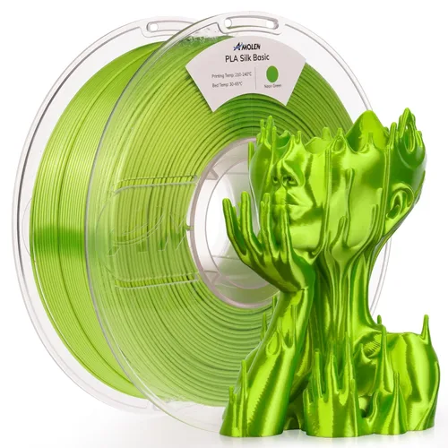 Miniatura 38 de AMOLEN - Filamento de seda PLA para impresora 3D de 1.75mm, filamento brillante blanco para impresión 3D, carrete de 1kg (2.2 libras), compatible