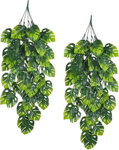 Miniatura 22 de RECUTMS Paquete de 2 guirnaldas artificiales de eucalipto con hojas de sauce de 6 pies, planta colgante falsa de seda, hojas de sauce de eucalipto