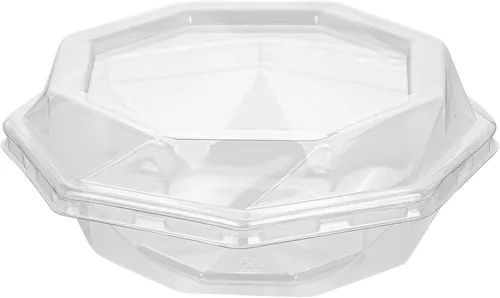 Miniatura 26 de Restaurantware Thermo Tek - Contenedores de postre de 5.3 x 2.6 x 1.8 pulgadas, 100 compartimentos duales transparentes para llevar, con tapa