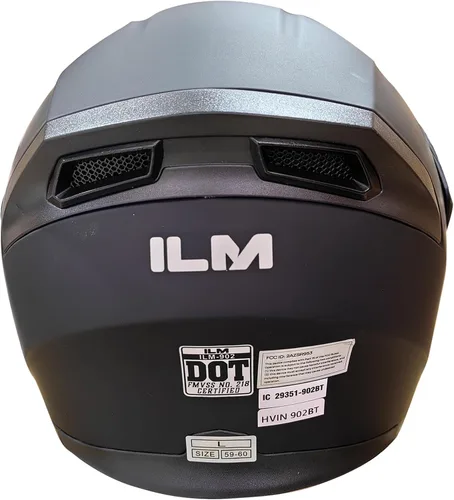 Miniatura 6 de ILM - Casco de motocicleta con Bluetooth, modular, abatible, de cara completa, doble visera, MP3, intercomunicador, radio FM, aprobado por el DOT