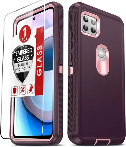Miniatura 14 de LeYi Funda para Motorola One 5G Ace: Moto G 5G (2020): Funda resistente 3 en 1, funda resistente 3 en 1, funda para teléfono celular a prueba
