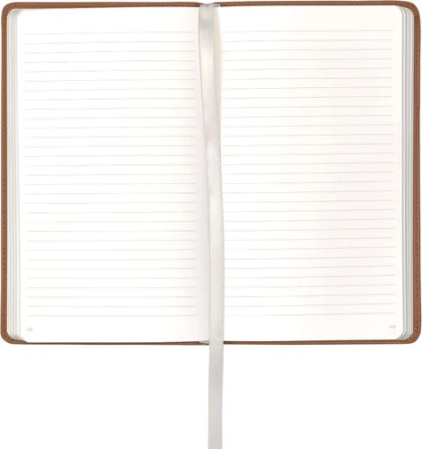 Miniatura 3 de Cuaderno clásico de cuero, tapa blanda, rayas estrechas, tabla de contenido y páginas numeradas