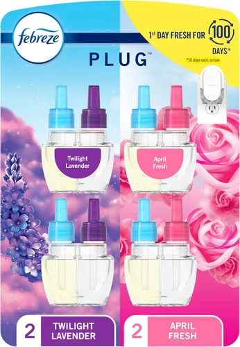 Miniatura 14 de Febreze Ambientador enchufable, repuesto de aceite perfumado que combate el olor, para el hogar, el baño y la cocina, de larga duración, gana brisa