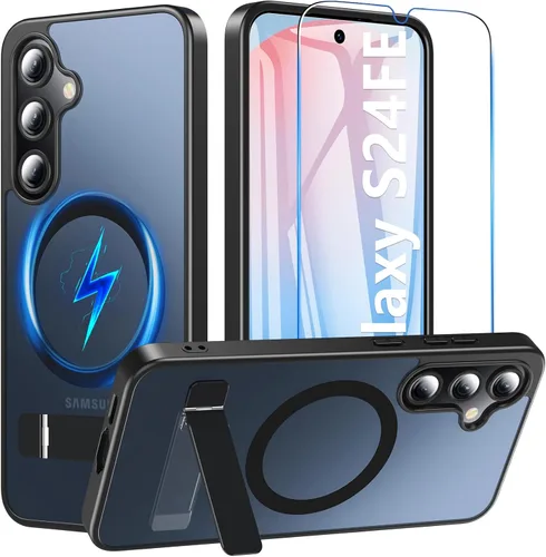 Miniatura 35 de Funda OWKEY Samsung Galaxy A13 5G, Funda Magnética para Teléfono con Soporte y Protector de Pantalla, Funda Protectora Antihuellas y a Prueba de A13