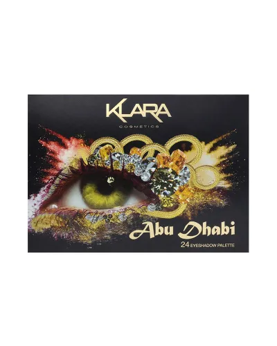 Miniatura 8 de Klara Cosmetics Paleta de 24 sombras de ojos – Paleta de sombra de ojos festiva de lujo, vibrante, intensa, a todo color, larga duración, mate, Abu