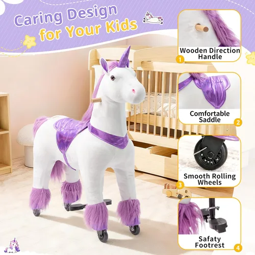 Miniatura 5 de Paseo en unicornio en juguetes, Paseo en unicornio para niñas de 6 años hasta adultas, Paseo en unicornio en juguetes, Unicornio mecánico de peluche