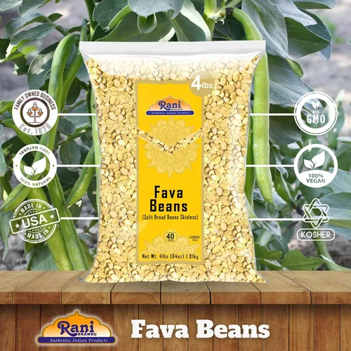 Miniatura 5 de Frijoles Rani Fava (sin piel), 64 onzas (4 libras) 4.0 lbs a granel ~ Todos naturales Apto para gluten Sin OMG Kosher Vegano Producto