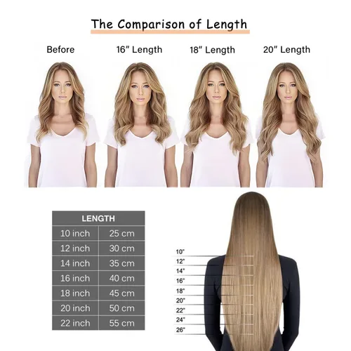 Miniatura 6 de Caliee Extensiones de cabello humano con clip, color marrón dorado #10 y rubio decolorado #613, cabello humano real, sedoso y lacio, con clip