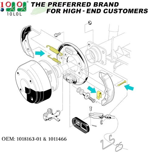Miniatura 2 de 10L0L Kit de muelles de zapatas de freno para Club Car DS Precedent Golf Carts 1980-UP, reemplazar OEM # 1018163-01 1011466