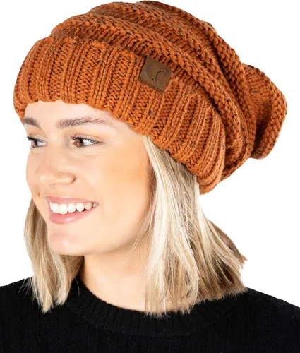 Miniatura 352 de Funky Junque Gorro de moda de punto trenzado de talla extragrande, grueso, abrigado, suave y holgado