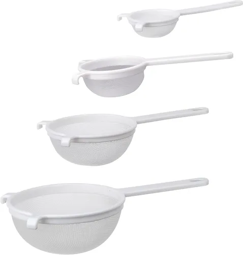 Miniatura 11 de HIC Kitchen Coladores de malla ultrafina, juego de 3 (100, 200 y 400 mallas), para filtrar jugos, leches de nueces, aceites y salsas Malla ultrafina
