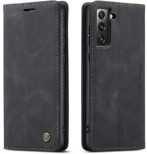Miniatura 24 de Funda tipo cartera compatible con Samsung Galaxy S21 con tarjetero de bloqueo RFID, funda de piel con función atril para Samsung Galaxy S21 de 6.2