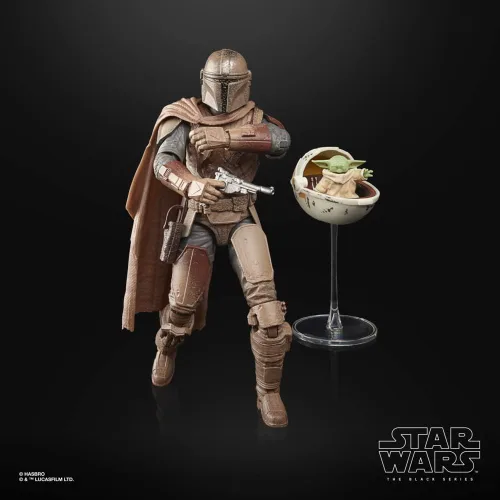 Miniatura 4 de Star Wars The Black Series The Mandalorian and Grogu (Arvala-7) Toys - Figuras de acción The Mandalorian a escala de 5.9 in, para niños a partir