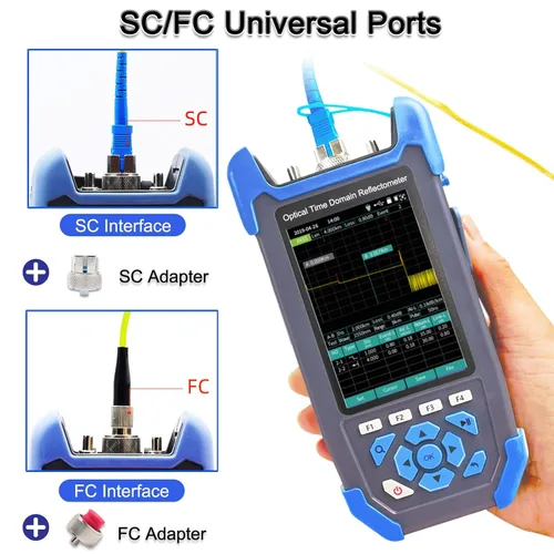 Miniatura 3 de Pruebador de Fibra Óptica OTDR Mini-Pro SM 1310/1550nm con Mapa de Eventos. Probador Multifunción OPM, OLS, RJ45, VFL. Rango de Prueba 10m-60km