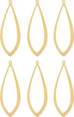 Miniatura 35 de John Bead Beadwork Findings - Colgante dorado (3 unidades)