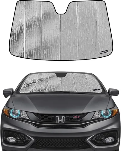 Miniatura 8 de Pigenius Parasol para parabrisas Honda Civic Sedan 2006-2011, acabado plateado metálico