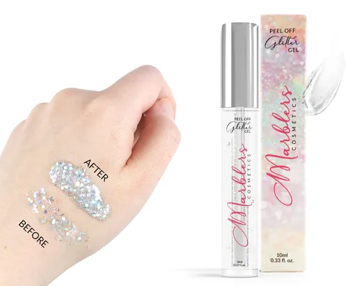 Miniatura 7 de MARBLERS Brillantina de forma gruesa de grado cosmético [estrella] 0.11 onzas (0.11 oz) Escamas No tóxica Vegana Libre de crueldad animal