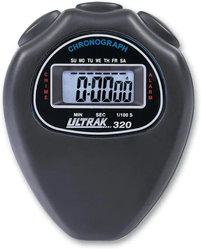 ULTRAK Cronómetro digital 320: temporizador dividido acumulativo, pantalla grande, temporizador de 24 horas, reloj y alarma, cronómetro ligero para