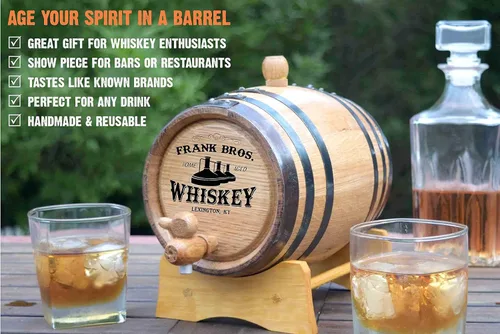 Miniatura 3 de Thousand Oaks Barrel Co. (1 litro) - Kit personalizado para hacer whisky de canela envejecida en barril - Cócteles Age Fireball, sidra de manzana