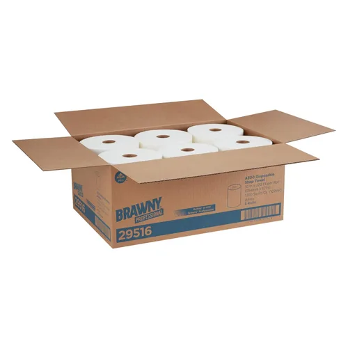 Miniatura 4 de Brawny Professional A300 - Rollo de toalla desechable para tienda GPPRO (Georgia-Pacific) 29516, blanco, 220 pies lineales por rollo, 6 rollos por
