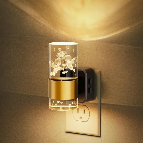 Miniatura 22 de JandCase Luz Nocturna de Vela, Luces Nocturnas que se Enchufan a la Pared, Blanco Suave 3000K, Brillo Ajustable 0-100LM, Sensor de Anochecer a