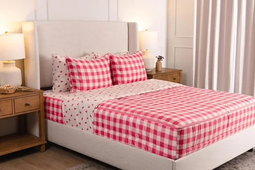 Miniatura 10 de Beddy's Flower Blossoms - Ropa de cama duradera con cremallera para niños - Cama en una bolsa - Sábanas y edredón florales rosas - Incluye funda