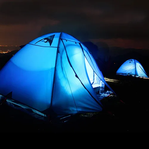 Miniatura 9 de BISINNA Tienda de campaña para 2/4 personas, tienda de campaña ligera para mochileros, impermeable, resistente al viento, dos puertas, fácil Azul