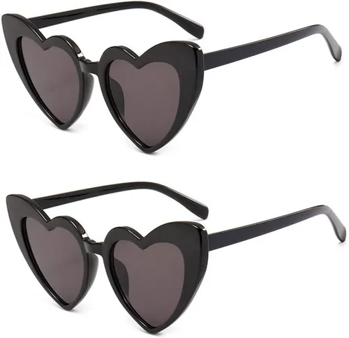 Ridering Gafas de sol de moda para mujer, estilo vintage, con forma de corazón, estilo retro