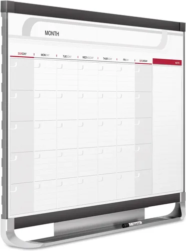 Miniatura 2 de Quartet Prestige 2. Pizarra magnética de calendario mensual, superficie borrable. 3 x 2