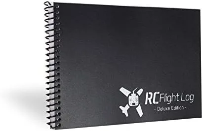 Libro de registro de vuelo RC – Edición Deluxe – Libro de registro de aviones RC todo en uno con registro de vuelo, registro de mantenimiento,