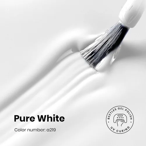 Miniatura 2 de Beetles - Esmalte de gel blanco de 0.3 fl oz, 1 unidad de esmalte de gel blanco puro, arte de uñas francés, salón de manicura, diseño de bricolaje