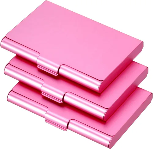 Miniatura 7 de PATIKIL Titular de la tarjeta de visita, caja de la tarjeta de metal de aluminio titular de la tarjeta de bolsillo para tarjeta de crédito