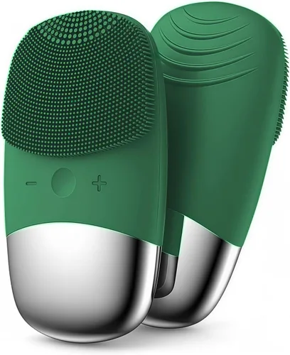 Miniatura 11 de MEGAN Cepillo de limpieza facial, limpiador facial de silicona eléctrico recargable por USB, masajeador facial sónico impermeable IPX7, cepillo