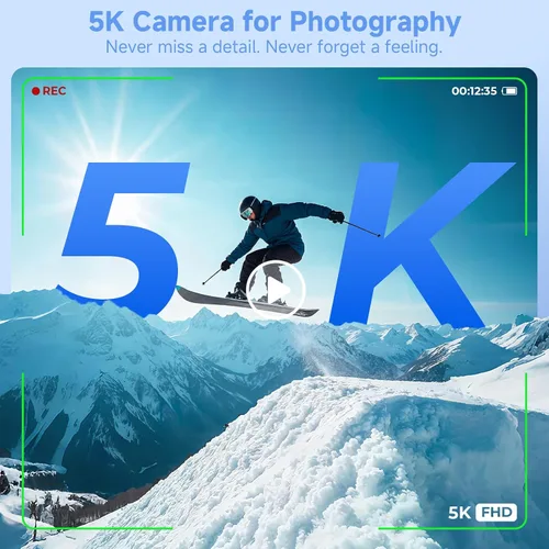 Miniatura 3 de Cámara Digital, Cámaras Digitales UHD 75MP 5K para Fotografía con WiFi, Tarjeta SD de 64GB Cámara de Viaje para Vlogging para YouTube, Con Pantalla