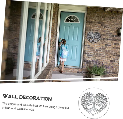 Miniatura 7 de GANAZONO Árbol de la vida, decoración de pared, decoración para el hogar, plantas, decoración de corazón, árbol de metal, escultura de árbol