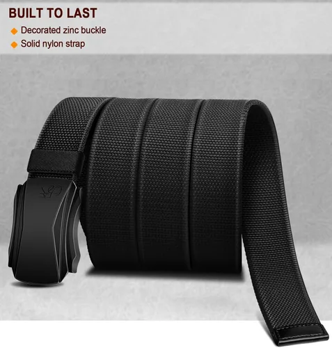 Miniatura 4 de Cinturón para hombre, cinturón de nailon elástico táctico militar para regalo, senderismo, caza, 1.5 pulgadas, corte para ajuste