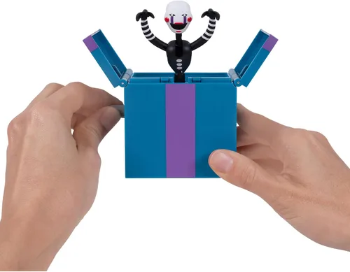 Miniatura 3 de Jazwares Five Nights at Freddy's Puppet - Figura articulada de 5 pulgadas con función Jumpscare, ojos que brillan en la oscuridad y diorama óptico