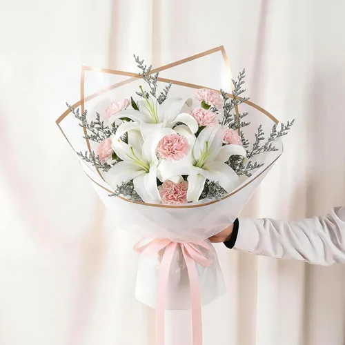 Miniatura 5 de NESCCI Papel de regalo de flores de 20 hojas, papel de regalo de ramo floral impermeable, suministros de floristería, papel de embalaje para boda