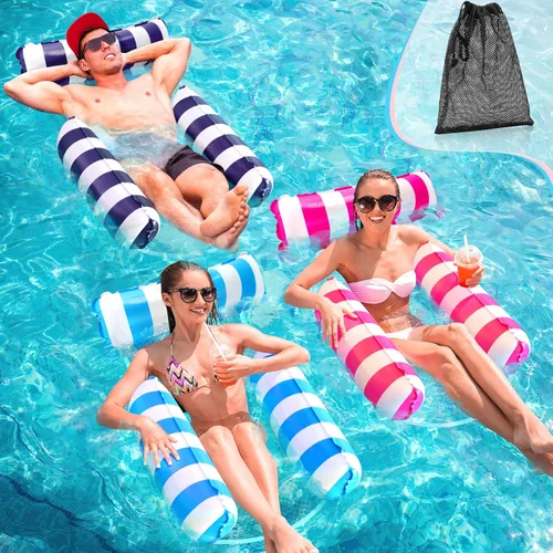 Flotadores de piscina, hamaca inflable para piscina, hamaca inflable para adultos, hamaca de piscina multiusos para vacaciones de adultos