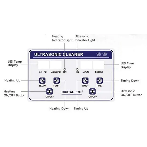 Miniatura 4 de ATO - Limpiador ultrasónico de 2 litros, con temporizador y calentador, máquina de limpieza ultrasónica portátil para el hogar de 110 V para joyas