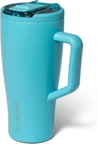 Miniatura 78 de BrüMate Era Flip - Vaso de 30 onzas con tapa con pajilla cubierta 100 % a prueba de fugas, popote higiénico cubierto, botella de agua de acero