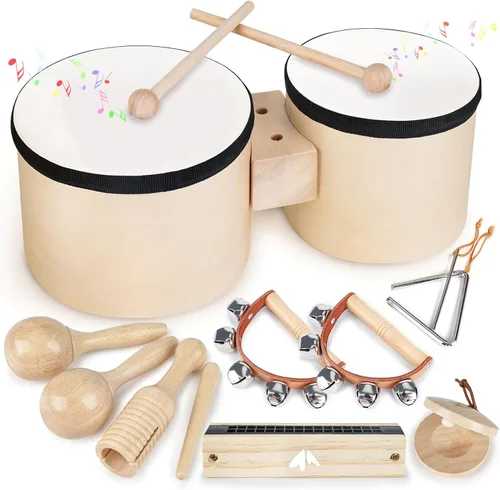 Vanplay Juego de Batería para Niños - Juguetes para Regalos de Niños de 2 3 Años, Instrumentos Musicales para Niños Pequeños de 2-4, Regalos de