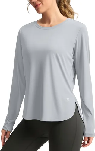 Miniatura 15 de Camisetas de sol para mujer, con protección ultravioleta FPU 50+, manga larga, ligera, de secado rápido, para entrenamiento, senderismo, para mujer