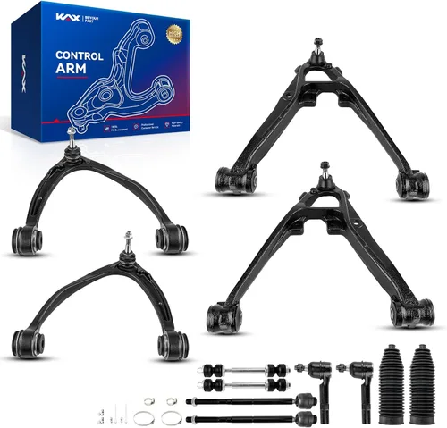 KAX Brazo de Control Superior e Inferior Delantero con Rótula y Barras de Dirección Exteriores y Barras Estabilizadoras Kit de Suspensión para GMC