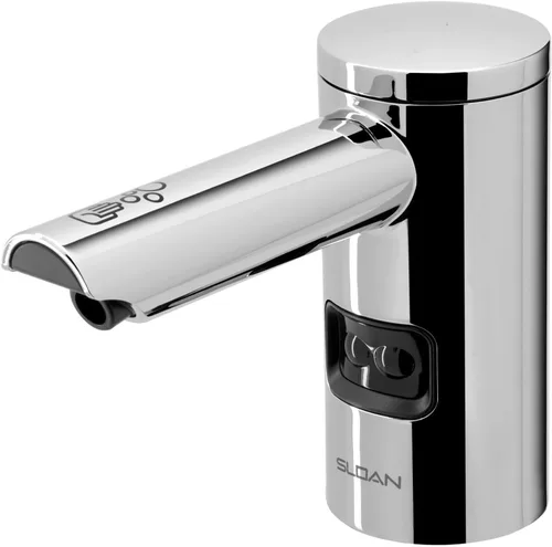 Sloan ESD-2000 Dispensador de jabón de espuma montado en la cubierta, sensor infrarrojo activado, acabado cromado pulido, funciona con pilas,