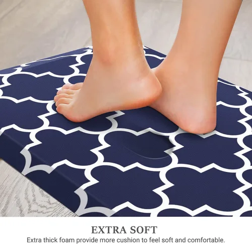 Miniatura 3 de WISELIFE Alfombras de pasillo de cocina antifatiga, 17.3 x 28 pulgadas, antideslizantes, impermeables, ergonómicas, cómodas para cocina, hogar